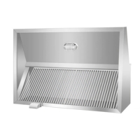 Pasokan Langsung Pabrik, Custom Stainless Steel Chimney Range Hood untuk Dapur Hotel Komersial
