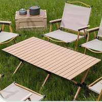 Table de pique-nique pliable moderne en alliage d'aluminium, légère, imperméable et durable, pour le camping et l'école