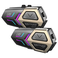 2025 LX5 dernier casque casque BT 5.0 écouteur de moto sans fil IP67 Microphone avec fonction d'interphone multi-personnes