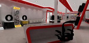 Design per Showroom di Pneumatici e <span class=keywords><strong>Negozi</strong></span> di <span class=keywords><strong>Accessori</strong></span> <span class=keywords><strong>Auto</strong></span> con Espositori da Banco - Product Image 2