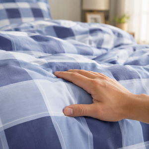 Juego de Ropa de Cama a Cuadros Estilo Cabina Costera, Envío Directo desde la UE, 3 Piezas, Funda de Edredón de Algodón de Doble Cara, Envío desde Polonia, 160x200 200x220 - Product Image 4