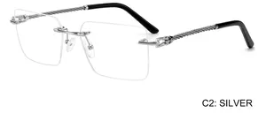 तेजी से वितरण रिम तैयार स्टॉक पुरुषों के आयताकार रिमलेस चश्मा पतला और लचीला रिमलेस चश्मा