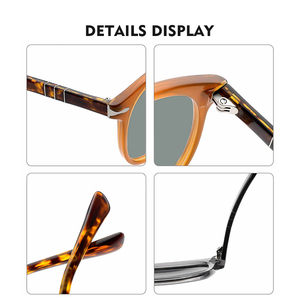 Gafas de Sol Deportivas Polarizadas Cuadradas Unisex Clásicas, Estilo Vintage de los 70, Lentes Grandes de PC, Montura Elegante de Acetato, Protección UV400, para Hombre y Mujer - Product Image 3