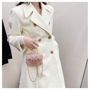 새로운 여성용 동전 지갑 진주 손잡이 반짝이 가루 핸드백 어린 소녀용 미니 백 PVC 크로스바디 작은 젤리 숄더백 - Product Image 6