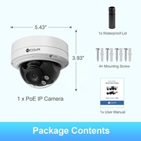 Cámara de Seguridad IP PoE 4COVR 8MP 4K, Zoom Óptico 5X de 2.8~12mm, Visión Nocturna, Detección Facial con IA, Vigilancia para Hogar y Negocios