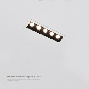 Sin iluminación <span class=keywords><strong>de</strong></span> luz principal, foco <span class=keywords><strong>de</strong></span> marco estrecho, lámpara <span class=keywords><strong>de</strong></span> <span class=keywords><strong>techo</strong></span>, tira <span class=keywords><strong>de</strong></span> sala <span class=keywords><strong>de</strong></span> estar moderna, luz <span class=keywords><strong>de</strong></span> rejilla Led integrada - Product Image 4