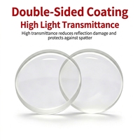 Lentille de protection laser en quartz importé, double revêtement bleu, 18*2mm, 1064nm, pièces de rechange légères