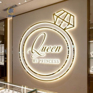 Custom 3d Led Channel Letter Illuminated Wall Business logo Signage <strong>Acrylic</strong> Metal Led Light <strong>Sign</strong> for Indoor Jewelry Store Decor - Product Image 4