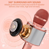 Microphone et haut-parleur 2 en 1, 5 effets de changement de voix, Bluetooth 5.0, emplacement pour carte TF, haut-parleur karaoké sans fil portable pour les fêtes