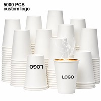 Gobelets à café en papier kraft PE imperméables personnalisés avec logo, prix d'usine, 7 oz, 9 oz, à paroi simple, jetables, écologiques, pour boissons chaudes
