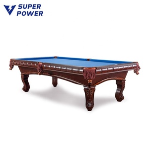 Usine Superpower Classique ardoise sculptée en bois massif 7 pieds, 8ft 9ft maison jeu jouer style ancien billard table de billard avec vente en gros - Product Image 2
