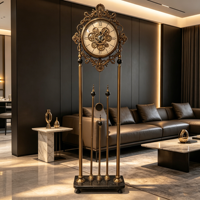 Horloge de style antique, horloge sur pied, design original, horloge de sol en métal, design Art Déco, horloge de chambre à une seule face en fer