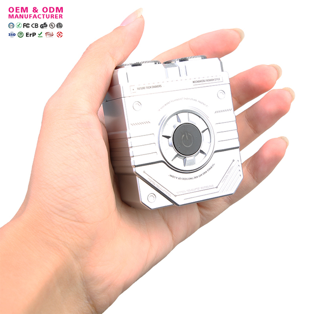High Quality Mini Floating Magnetic Rotary Electric Razor USB Portable Twin Blade IPX7 Waterproof German Language Household RV