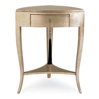 Table de luxe en bois massif avec incrustation de feuilles d'or, design antique européen, meubles de salon