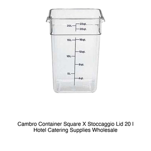 Contenedor Cuadrado para Almacenamiento de Alimentos 20 L, sin Tapa Cambro 22Sfscw135 - Product Image 2