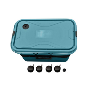 Car Wash Collapsible <b>Bucket</b> Large Capacity <b>Plastic</b> With Wheels Portable Storage For Car Cleaning And Repair Tools - Product Image 2