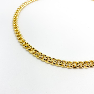 Nuovo Disegno 18K Placcato <span class=keywords><strong>Oro</strong></span> Dei Monili Della Catena In Acciaio Inox di Spessore Minimalista Chunky Curb Catena a maglia della <span class=keywords><strong>Collana</strong></span> per Le Donne - Product Image 3