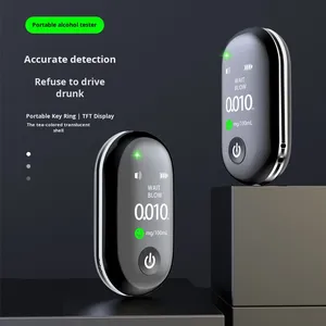 USB Rechargeable Portable Breathalyzer Detects Alcohol Consumption <strong>Memory</strong> <strong>Function</strong> for Previous Drinking for Drunk Driving - Product Image 3