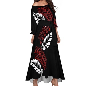 <span class=keywords><strong>Boutique</strong></span> Polinesia Ropa de mujer Tallas grandes Vestidos casuales Elegante con cordones Vestido largo de cola de pez Vestidos samoanos personalizados - Product Image 3