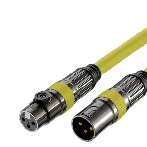 Xlr מחבר תקע 3pin מיקרופון 6.0mm כפול מיגון מגבר רמקול Xlr מיקרופון מחבר 3 פין מחבר Xlr כבל