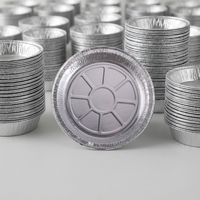 Conteneur en aluminium jetable personnalisé TAC, rond de 9 pouces, résistant au four, qualité alimentaire, avec couvercle en plastique PP, pour riz cuit au barbecue