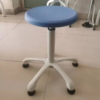 Chaise de laboratoire mobile moderne en alliage d'aluminium et PP anti-corrosion, bleue, utilisée pour les meubles de classe et les laboratoires