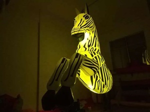 Ngoài trời khổng lồ đi bộ ngựa vằn Inflatable <span class=keywords><strong>LED</strong></span> Đồ chơi ánh sáng với pin quảng cáo <span class=keywords><strong>inflatables</strong></span> sản phẩm - Product Image 2