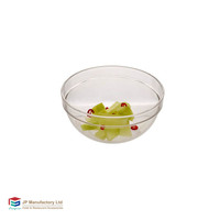Mangkuk Salad Plastik Bulat Transparan Dapat Digunakan Kembali, Peralatan Makan Dapur, Mangkuk Pencampur, Mangkuk Salad Buah dan Sayur Akrilik PC