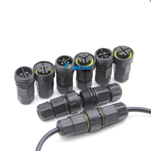 電源信号防水電気オスメスワイヤーコネクターIP68コネクター3ピン - Product Image 2