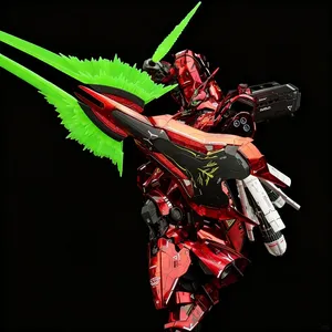 En stock RG 1/144 Sazabi Kit de montage de modèle en plastique transparent avec placage mécanique, figurine articulée avec emballage d'origine - Product Image 5
