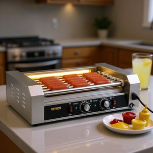 Vevor - Asador de Hot Dogs de Acero Inoxidable con Capacidad para 18 Unidades, 1050 W, Parrilla Eléctrica con Control de Temperatura Dual, Uso Comercial - Product Image 2