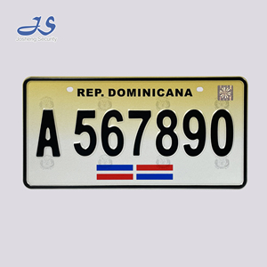 Placas de Matrícula de Vehículos de Licitación del Gobierno de Dominica, Placas de Matrícula con Número de Registro en Lámina Estampada en Caliente, Placa de Automóvil con Función de Seguridad - Product Image 3