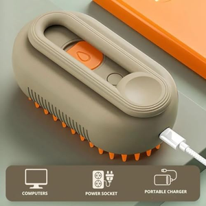 Cat Steam <b>Brush</b> Steamy Dog <b>Brush</b> 3 in 1 <b>Electric</b> Spray Cat <b>Hair</b> <b>Brushes</b> for Massage Pet Grooming Comb <b>Hair</b> Removal Combs - Product Image 4