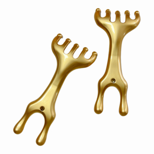 Peigne de massage Guasha en alliage de zinc pour acupuncture et stimulation des points du cuir chevelu – Vente chaude - Product Image 3