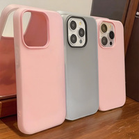 Coque de téléphone 2-en-1 en gel, protection intégrale style niche pour iPhone 14, 15, 16, 17 Pro Max
