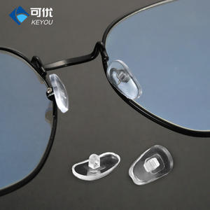 Coussinets de nez antidérapants en silicone pour lunettes, visage ovale, design simple, type à vis, matériau polyuréthane, légers, ajustement confortable - Product Image 2