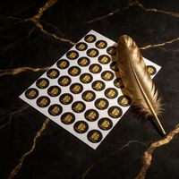 Autocollants ronds découpés sur mesure, imperméables, avec logo en feuille d'or, adhésifs en vinyle pour l'artisanat et l'emballage de produits