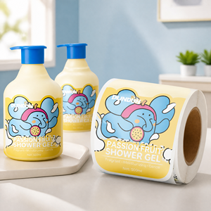 Custom Product Label Vinyl Adhesive <b>Waterproof</b> Logo <b>Sticker</b> Gold Foil Cosmetic Label Paper Printing Bottle <b>Sticker</b> - Product Image 1