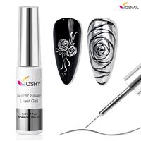 QSHY OEM 1kg miroir réfléchissant argent Chrome UV vernis à ongles Soak-Off métallique Gel liquide Art peinture