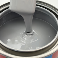 Peinture de base automobile acrylique 2K, application par pulvérisation, résistante aux intempéries, séchage rapide, gris, revêtement de base automobile