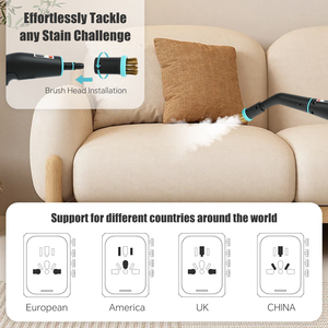 <span class=keywords><strong>Nettoyeur</strong></span> <span class=keywords><strong>vapeur</strong></span> portable avec grande capacité, ensemble d'accessoires de 10 pièces pour le nettoyage des sols, des voitures, des tapis <span class=keywords><strong>et</strong></span> des fenêtres - Product Image 5