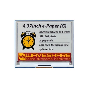 Módulo de papel electrónico de 4,37 pulgadas (G), 512 x 368, Rojo/Amarillo/Negro/Blanco - Product Image 1