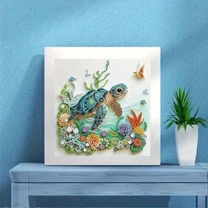 Kit di Pittura a Olio con Forma Speciale di Tartaruga Marina, Set di Pittura Impressionista 5D per Adulti, Kit di Pittura con Cristalli Fai-da-Te per Principianti - Product Image 4