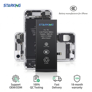 <span class=keywords><strong>Batterie</strong></span> de <span class=keywords><strong>remplacement</strong></span> OEM haute capacité de qualité supérieure pour <span class=keywords><strong>iPhone</strong></span> <span class=keywords><strong>6S</strong></span> 7G 7Plus 8 8Plus X XS 11 12 14 Certifiée CE FCC Fabricant - Product Image 1