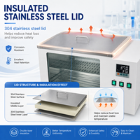 Cenlee Thermostatic Water Bath Dual View LED Display Stainless Steel Circulating Bath untuk Distilasi Pengeringan Konsentrasi Laboratorium