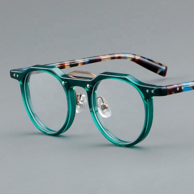 2026 New High Quality Acetate Frame Woman Glasses Retro Female Eyeglasses Spectacle Myopia Lens Custom Acetate Glasses for Woman