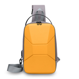 New-Style Men's Waterproof Zipper Street Fashion Travel Phone & Key Organizer Durable PC Hard-Shell Crossbody Chest <b>Bag</b> - Product Image 5