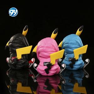 3Pcs <strong>Hoodie</strong> Pikachu Figure Anime Cartoon Electric Mouse Doll Toy Statue - Product Image 5