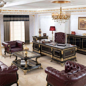 Turkey Luxury <strong>Wooden</strong> Carved Office Furniture Executive <strong>Desk</strong> Solid Wood Carved Writing <strong>Desk</strong> and Chair - Product Image 3