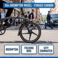 Jeu de roues Brompton en carbone à trois rayons de 16 pouces, largeur 25 mm, carbone forgé T800 de 23 mm, 380 g/480 g, moyeu à cliquet pour vélo pliant et vélo de ville